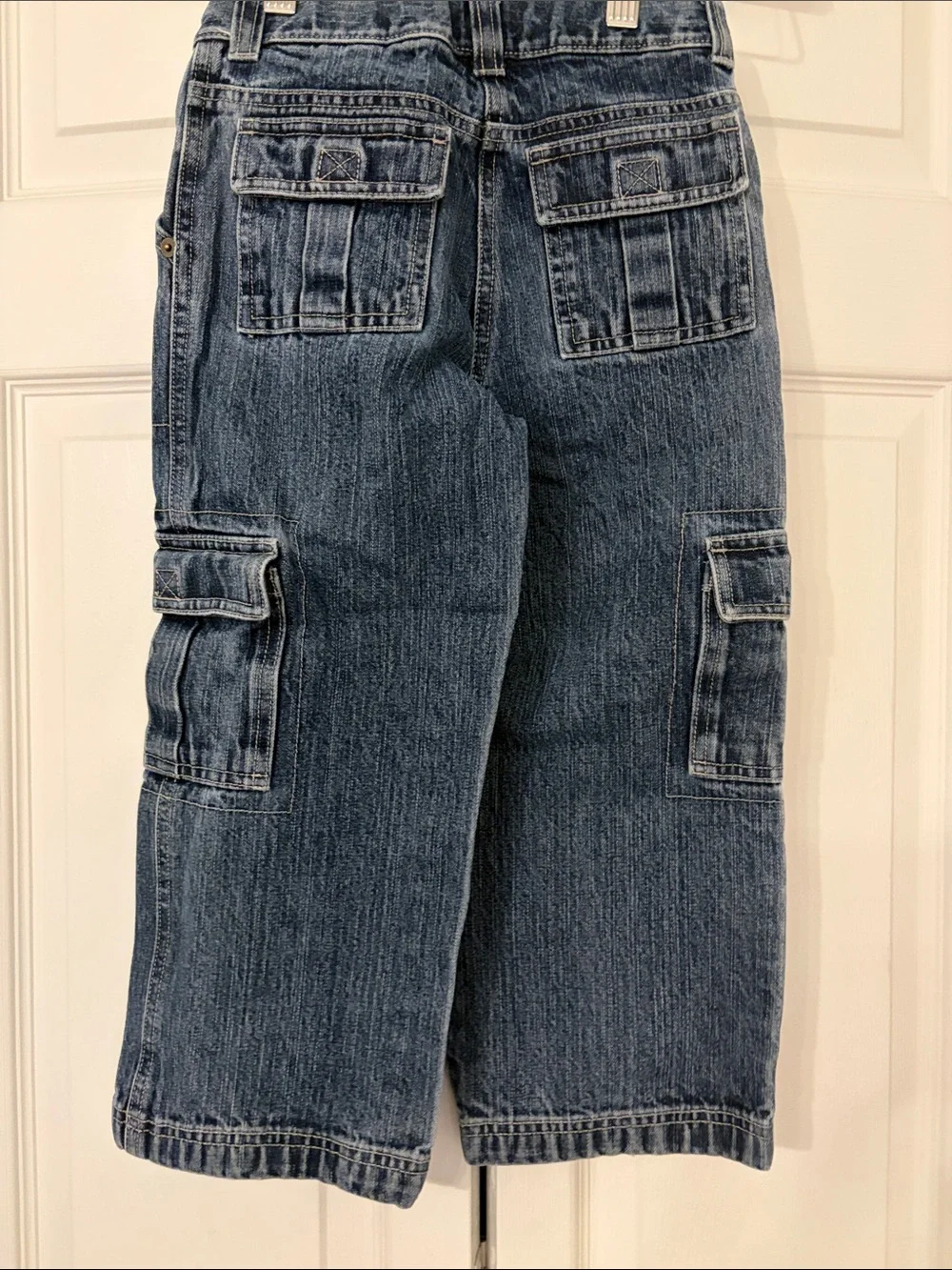 Gymboree Jeans VTG Wide-Leg Denim Cargo Pants with Flap Pockets Size 5